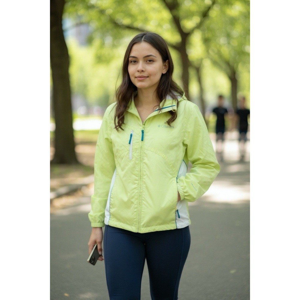 Columbia Women's XS‎ Hooded Full Zip Windbreaker Waterproof Hiking  Jacket
